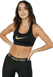 Чорний топ, бра для занять спортом nike dri-fit