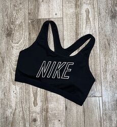 Чорний топ, бра з чашками для занять спортом nike dri-fit