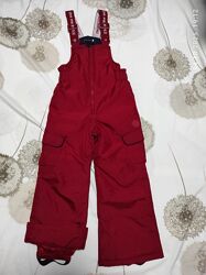 Зимові, брендові, лижні штани, полукомбінезон для дівчинки 5-7 р-