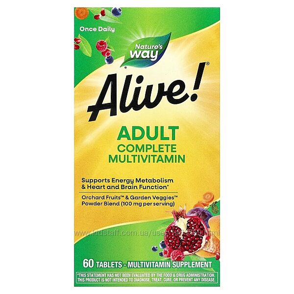 Nature&acutes Way Alive комплекс мультивітамінів мультимінералів вітамін В