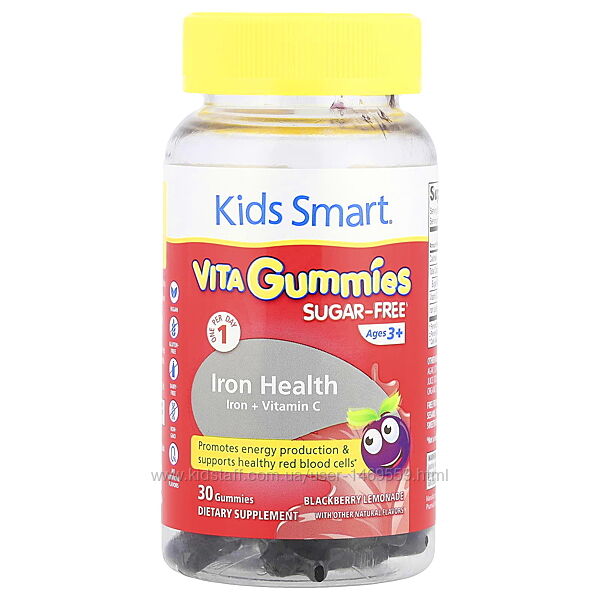 Kids Smart VITA Gummies із залізом і вітаміном C для дітей віком від 3 рокі