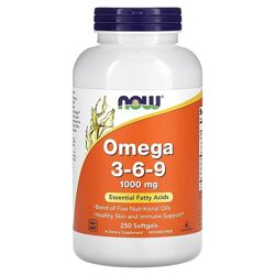 NOW Foods омега-3-6-9 250 капсул. Omega 3-6-9 1000 mg 250 Softgels