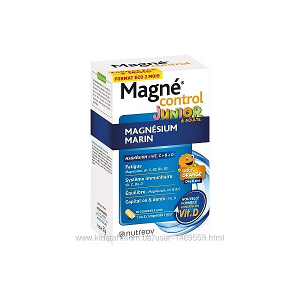 Nutreov magn control junior & adult магній для дітей 60 шт