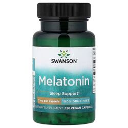 Swanson мелатонін 3 мг 120 веганських капсул