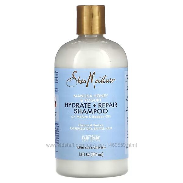 SheaMoisture шампунь з медом манука і йогуртом для зволоження та відновленн