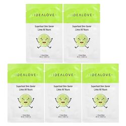 Idealove Superfood Skin Savior маска із суперфудами лайм 5 шт по 20 мл