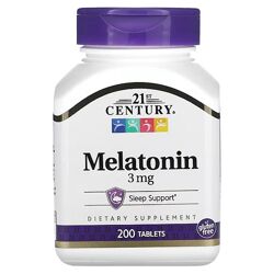 21st Century мелатонін 3 мг 200 таблеток