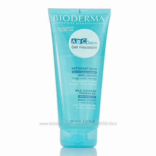 Bioderma ABCDerm пінистий гель 200 мл Шампунь гель Біодерма Bioderma ABCDer