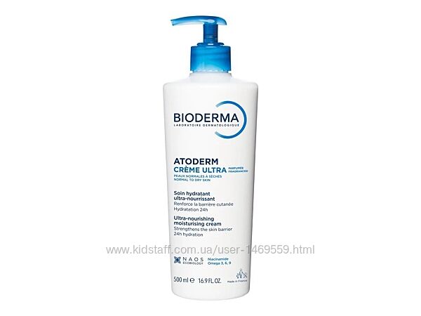 Bioderma Atoderm ультраживильний зволожувальний крем з ароматом 500 мл