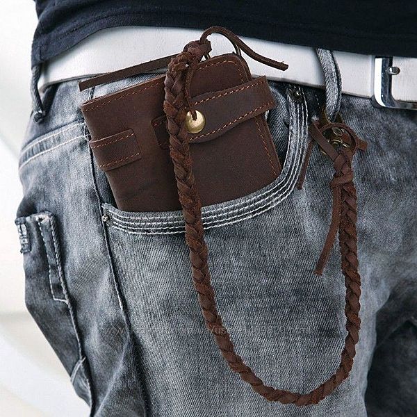 Клатч мужской компактный коричневый вместительный кошелек стильный кожаный