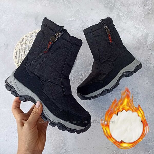 Зимові термо чоботи  Дитячі дутики для хлопчика 3338