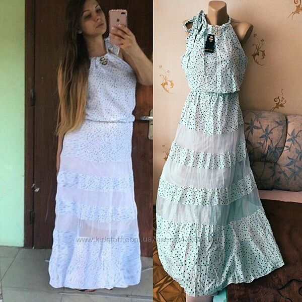 Летнее нежное платье в пол, для настоящих леди.