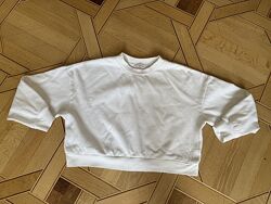  Кофта свитер для девочки подросток белая mango m-l 152-164 см укороченная 