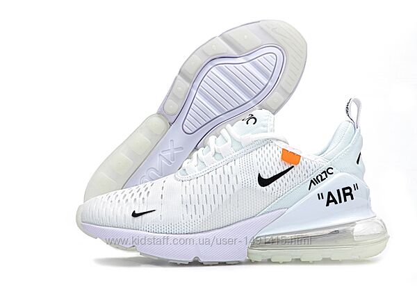 Мужские кроссовки Nike Air Max 270 Off White. Белые