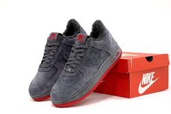 Зимние мужские кроссовки ботинки Nike Air Force Winter. Натуральная замша