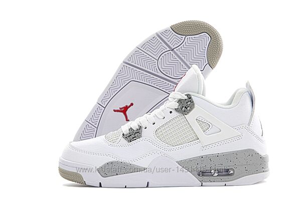 Женские кроссовки Nike Air Jordan 4 Retro. White. УНИСЕКС. Найк Джордан
