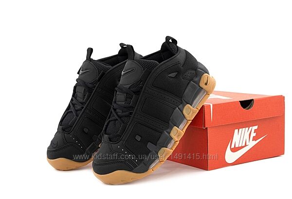 Мужские кроссовки Nike Air More Uptempo Low Black Gum