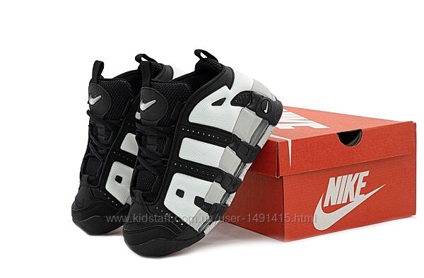 Мужские кроссовки Nike Air More Uptempo Low. Black Photon Dust. Унисекс