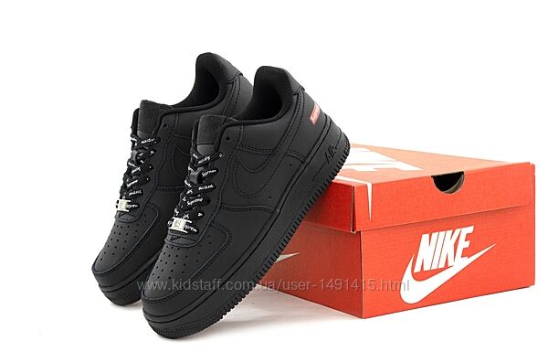 Женские кроссовки Nike Air Force Low x Supreme. Black. Унисекс