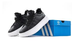 Зимние женские кроссовки Adidas Grand Court Platform Winter