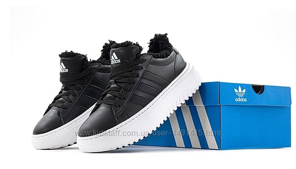 Зимние женские кроссовки Adidas Grand Court Platform Winter