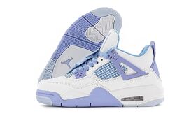 Женские кроссовки Nike Air Jordan 4 Retro. White/Blue
