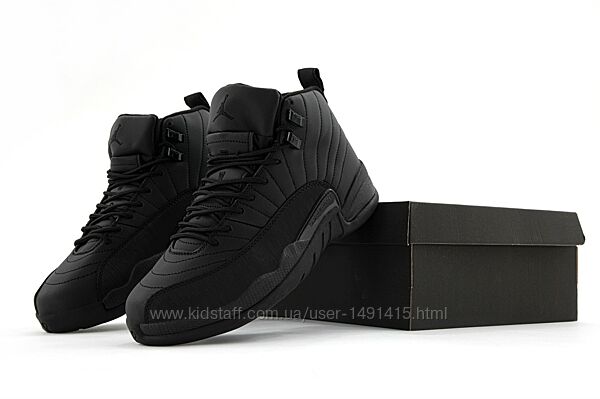 Мужские кроссовки Nike Air Jordan 12 Retro. Black. Найк Джордан.