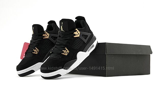 Мужские кроссовки Nike Air Jordan 4 Retro Black. Унисекс