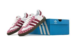 Женские кроссовки Adidas Samba x Comme des Garons Play White/Pink