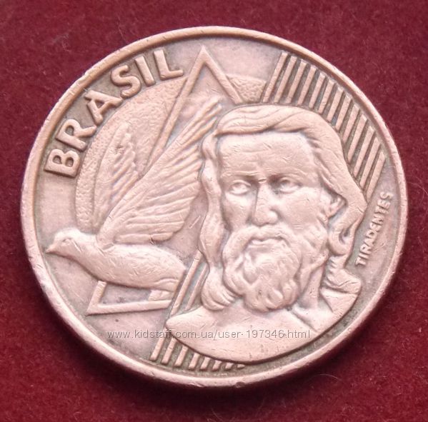 Монета Бразилии 5 центаво.