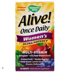 Alive. Один раз в день Для женщин Суперсила Мультивитамины, 60 шт. США