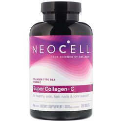 Neocell, Super Collagen C. Добавка с коллагеном и витамином C, 250 таблеток