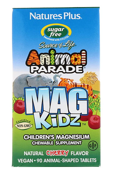 Animal Parade. Магний для детей, натуральный вишневый вкус, 90 табл. США