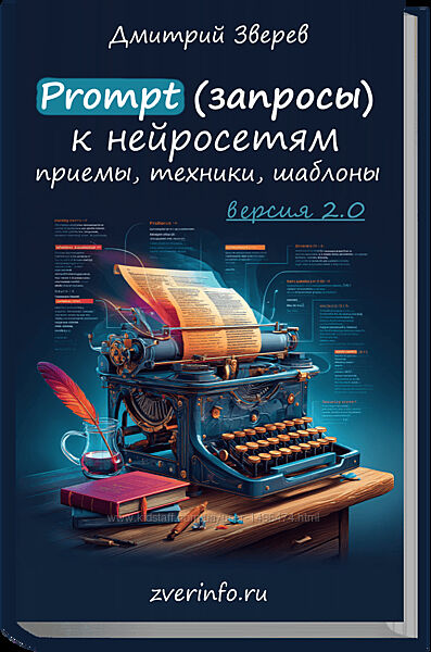 Дмитрий Зверев Prompt запросы к нейросетям 2.0 примеры, формулы 2025