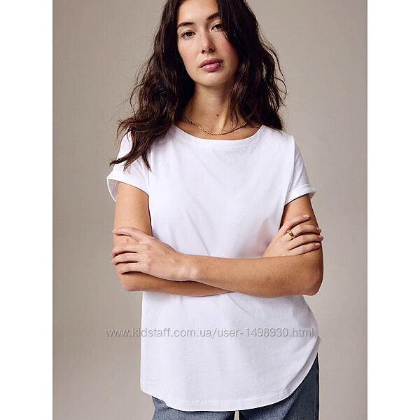 Білосніжна трикотажна футболка з якісної бавовни р.16