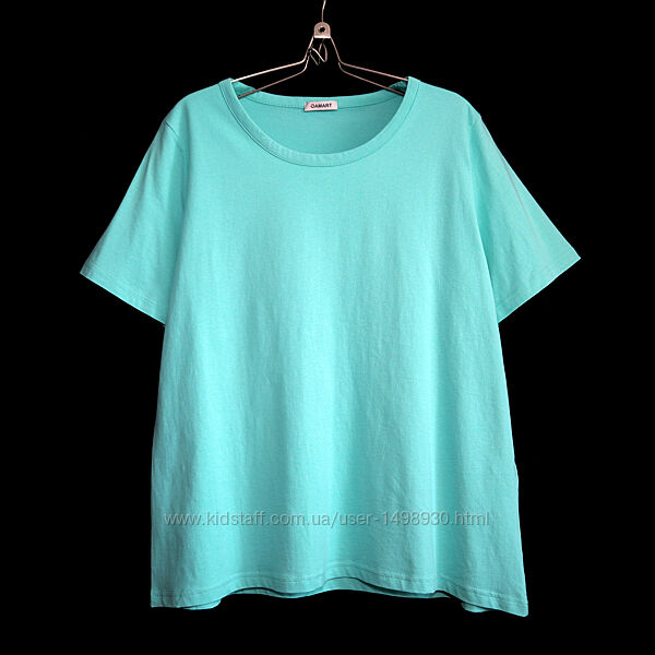 Базова бірюзова футболка з якісної бавовни р.18-20