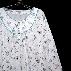 Бавовняна нічна сорочка з довгим рукавом, батал р.26-28