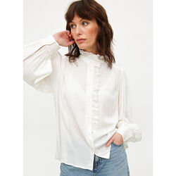 Елегантна блузка на ґудзиках з рюшами у вікторіанському стилі р.24