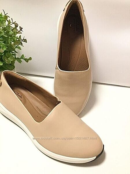  р.40 Clarks женские кожаные слипоны оригинал