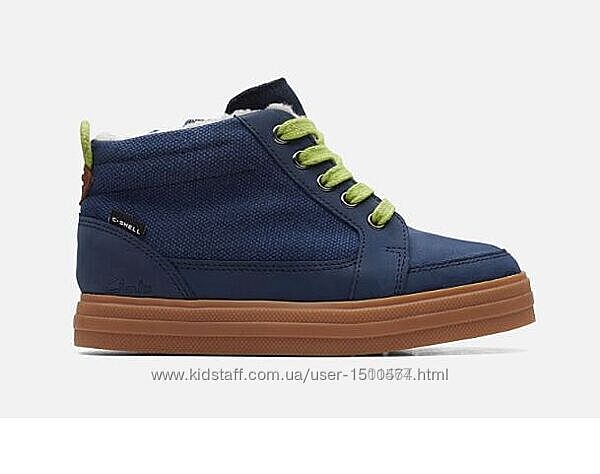  р.30 Clarks зимние кожаные ботинки оригинал