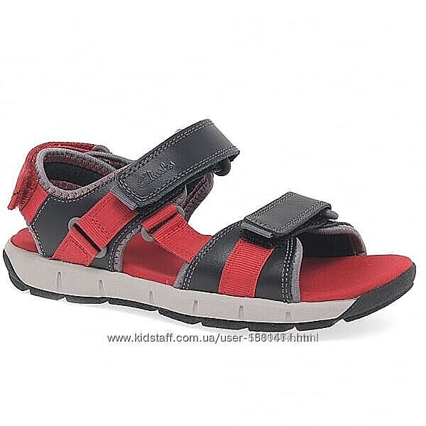  р.33,33.5 Clarks детские кожаные спортивные сандалии оригинал