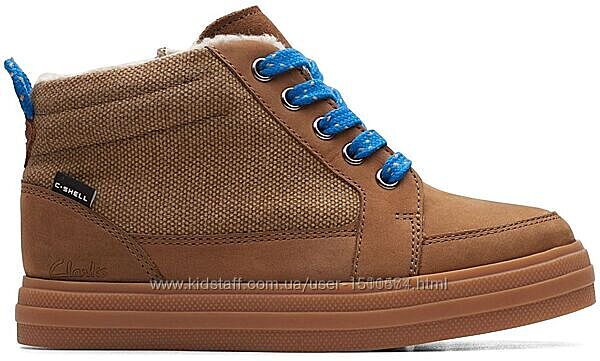  р. 30. 31, 32,32.5, 33 Clarks зимние кожаные ботинки оригинал