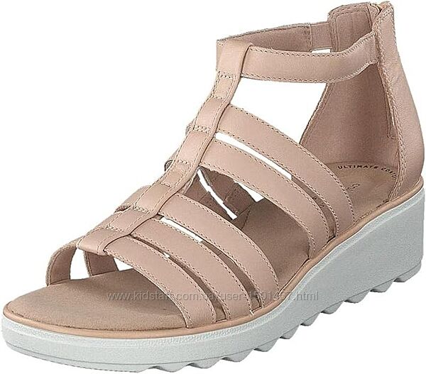 Р.40 clarks женские кожаные босоножки оригинал