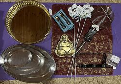 Лот для дому, піднос, підсвічник, виделки, таці.