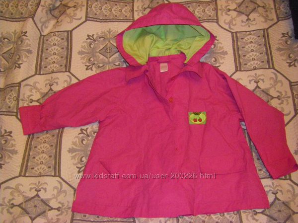 Бесподобная  куртка-ветровка, бирюзовый плащ  девочке   98-116