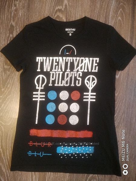 футболка  с  принтом  Twenty One Pilots