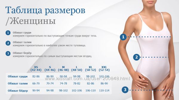 Размерная сетка KIFA
