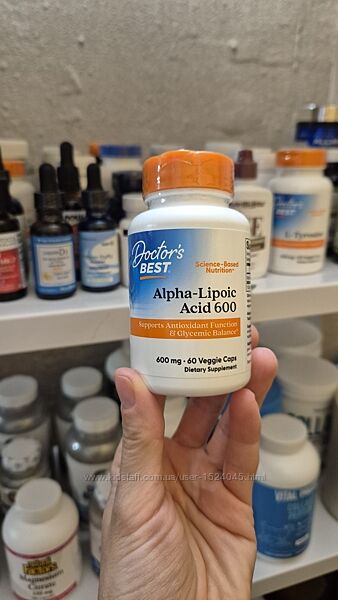 Doctor´s Best, альфа-липоевая кислота 600 мг, 60 капсул