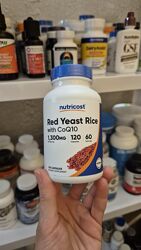 Nutricost, червоний ферментований рис із коензимом Q10, 650 мг