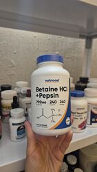 Nutricost, Бетаїн HCl  Пепсин, 240 капсул